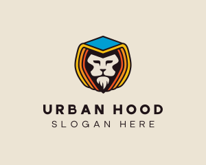 Hooded Lion Badge logo design