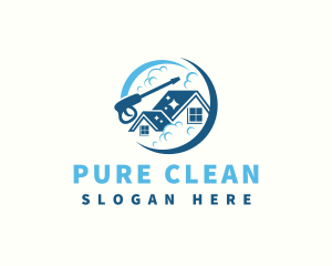 Sanitation Cleaning Pressure Washer logo design