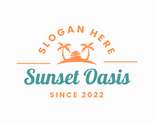 Sunset Island Wordmark logo design