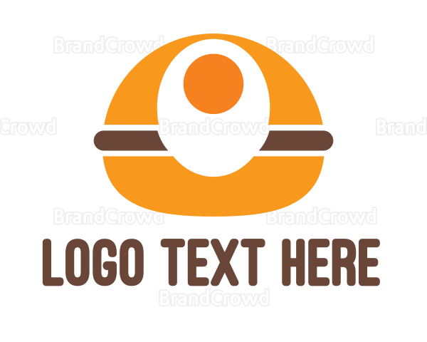 Fastfood Egg Burger Logo