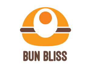 Bun - Fastfood Egg Burger logo design