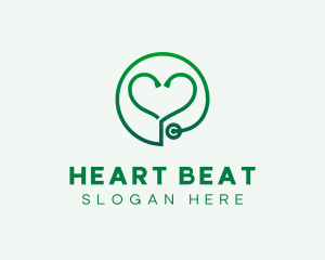 Stethoscope - Medical Heart Stethoscope logo design