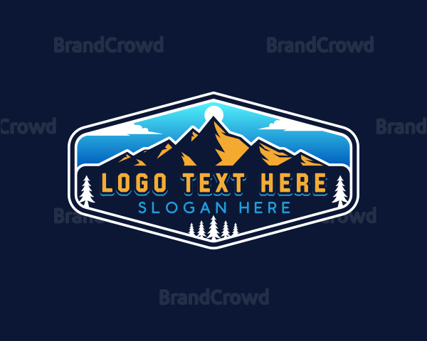 Mountains Scenery Badge Logo