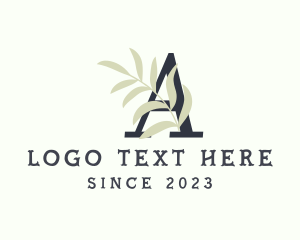 Vegan - Spa Letter A logo design
