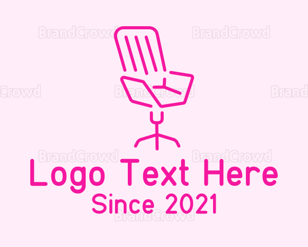 Pink Chair Furniture Logo