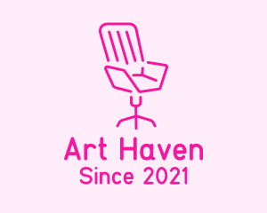 Pink Chair Furniture logo design