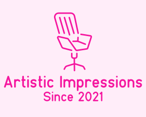 Pink Chair Furniture logo design