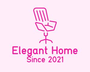 Pink Chair Furniture logo design