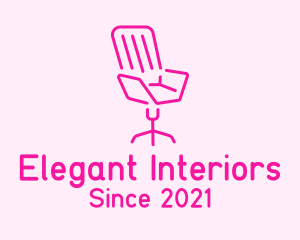 Pink Chair Furniture logo design