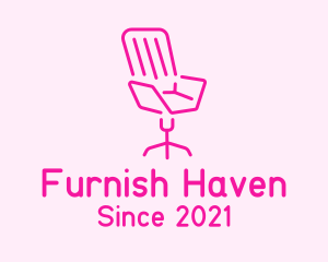 Pink Chair Furniture logo design