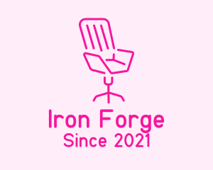 Pink Chair Furniture logo design