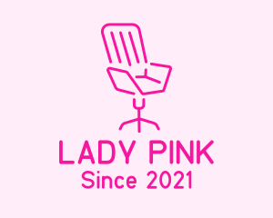 Pink Chair Furniture logo design