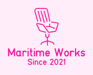 Pink Chair Furniture logo design