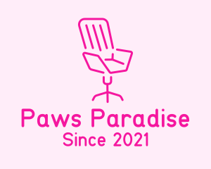 Pink Chair Furniture logo design