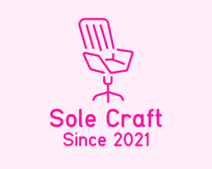 Pink Chair Furniture logo design