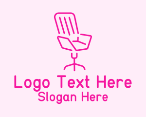Pink Chair Furniture Logo