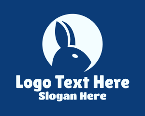 Rabbit Head Silhouette Logo