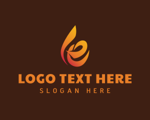 Creative Agency - Flame Letter E logo design