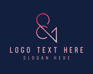 Ligature - Ampersand Typography Media logo design