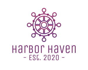 Harbor - Marine Wheel Helm Technology logo design