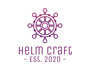 Helm - Marine Wheel Helm Technology logo design