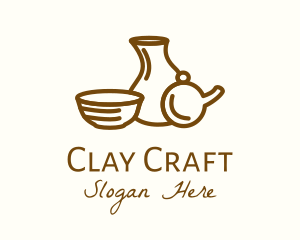 Clay - Brown Ceramic Homeware logo design