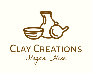 Pottery - Brown Ceramic Homeware logo design