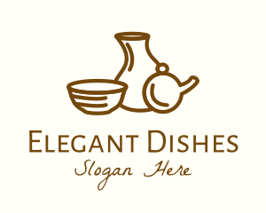 Crockery - Brown Ceramic Homeware logo design