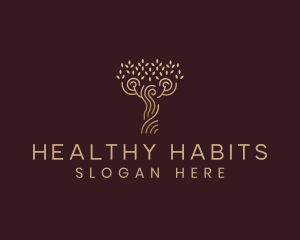 Spa Wellness Tree logo design