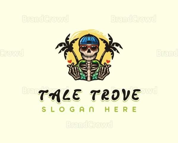 Tropical Skeleton Summer Logo