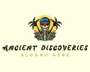 Tropical Skeleton Summer Logo