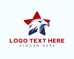 Bird Sanctuary - American Eagle Star logo design