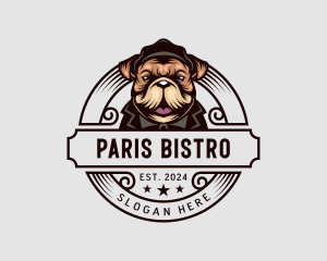 Dog Bulldog Suit logo design