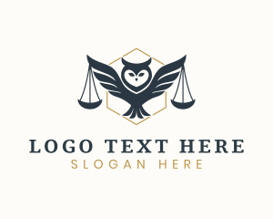 Paralegal - Owl Legal Justice logo design