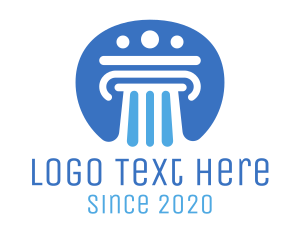 Badge - Blue Pillar Law Badge logo design
