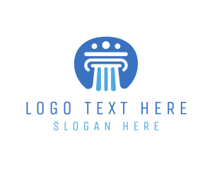 Law Firm - Financing Pillar Law Badge logo design