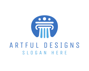 Financing Pillar Law Badge logo design