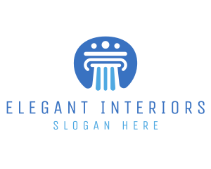 Financing Pillar Law Badge logo design