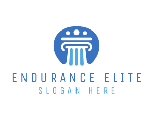 Financing Pillar Law Badge logo design