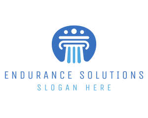 Financing Pillar Law Badge logo design