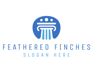 Financing Pillar Law Badge logo design