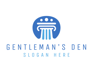 Financing Pillar Law Badge logo design