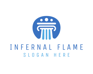 Financing Pillar Law Badge logo design