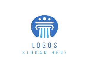 Financing Pillar Law Badge logo design