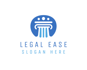 Law - Financing Pillar Law Badge logo design