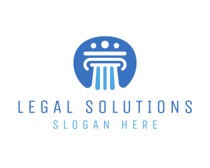 Law - Financing Pillar Law Badge logo design