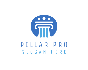 Financing Pillar Law Badge logo design