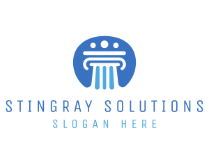 Financing Pillar Law Badge logo design