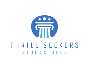 Financing Pillar Law Badge logo design