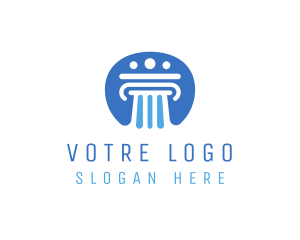 Badge - Financing Pillar Law Badge logo design